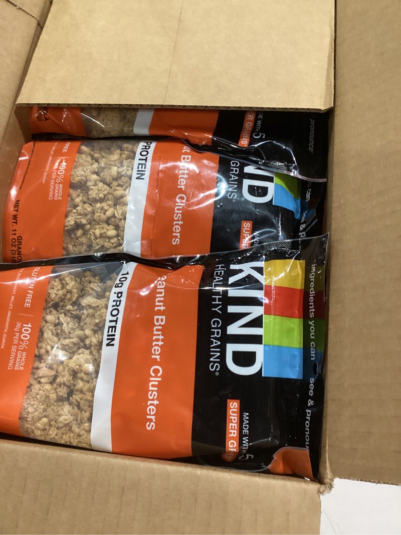 Condition photo showing Good Condition for KIND Healthy Grains Granola, Peanut Butter Clusters, 11 Ounce, 10g Protein, Whole Grain, Snack Mix