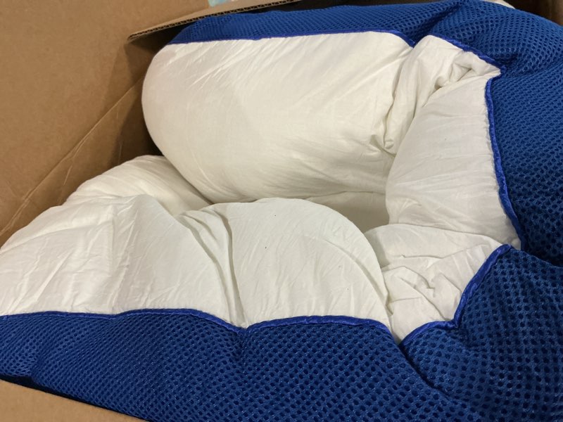 Condition photo showing As Is for WhatsBedding 5 Inch Memory Foam Full Size Mattress Topper 100% Cotton Top, Filled with Breathable & Soft Memory Foam Pillow Top,4 Elastic Straps