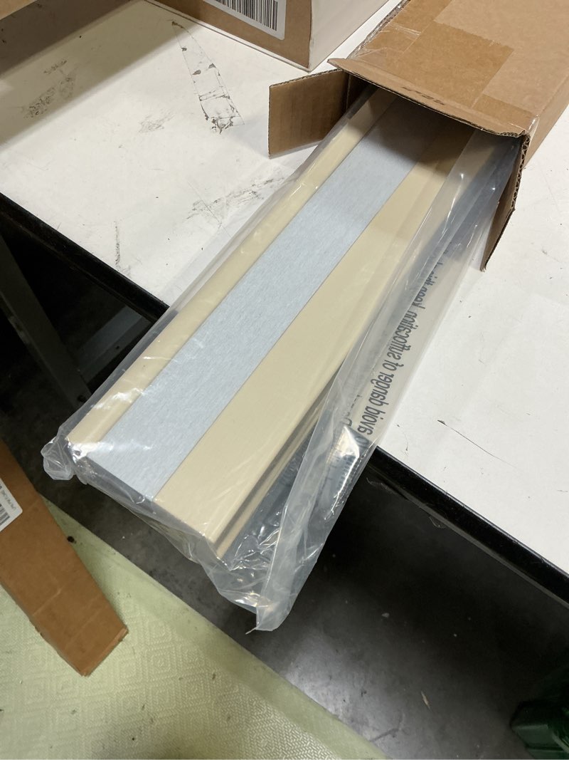 Condition photo showing Good Condition for lazblinds cordless cellular shades, blackout privacy honeycomb shades for home, thermal insulation noise reduction blinds for windows, 38'' w x 48'' h, cream blackout-cream 38'' w x 48'' h