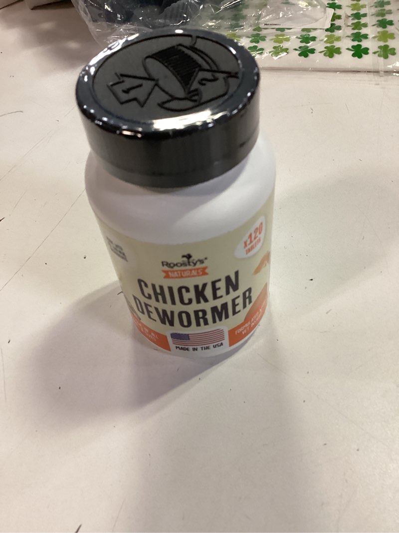 Condition photo showing New/Like New for Roosty's Naturals De-Wormer for Chickens | 120 Count | All-Natural Formula | US-Made Chicken Wormer,