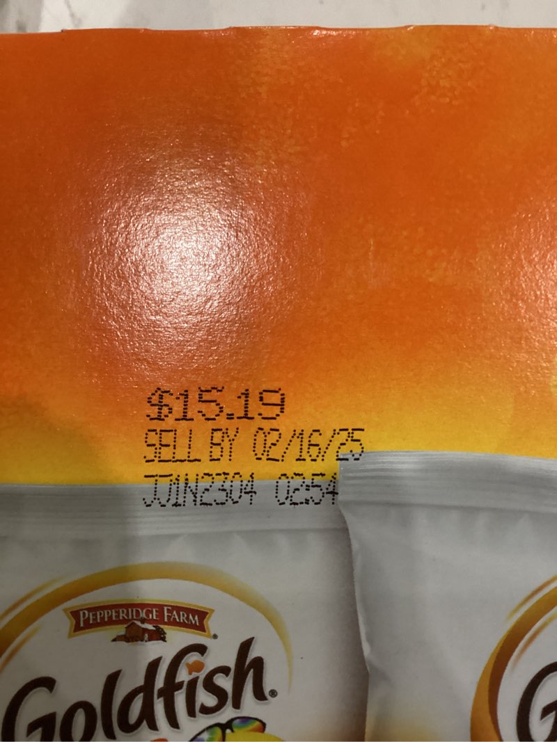 Condition photo showing Good Condition for Goldfish Crackers Big Smiles Variety Pack with Cheddar, Colors, and Pretzels, Snack Packs, 30 Ct