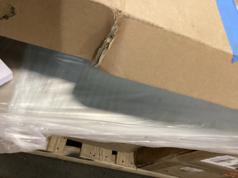 Condition photo showing As Is for 44-48" W x 72" H Semi-Frameless Bypass Sliding Shower Door, Easy-to-Clean Treated Clear Tempered Glass, Brushed Gold 48" W x 72" H Brushed Gold