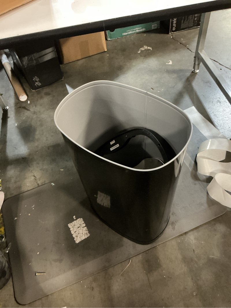 Condition photo showing As Is for NINESTARS DZT-50-9BK The Original Automatic Motion Sensor Trash Can, 13.2 Gal. / 50 L., Black