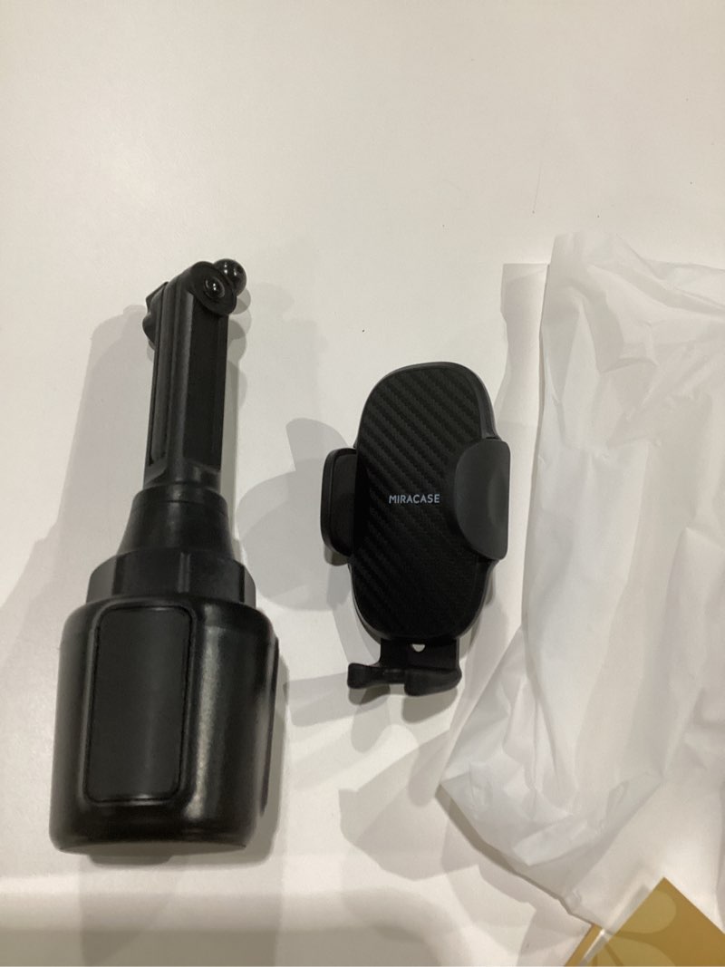 Condition photo showing As Is for Miracase [Upgraded Version Cup Phone Holder for Car, Universal Adjustable Long Neck Car Phone Mount Cradle Friendly Compatible with iPhone Samsung Google and All 4.0-7.0 inches Smartphones Black, SIMILAR TO STOCK PHOTO 