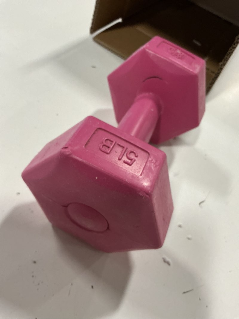 Condition photo showing As Is for LIFEFIT Vinyl Dumbbell 5LB