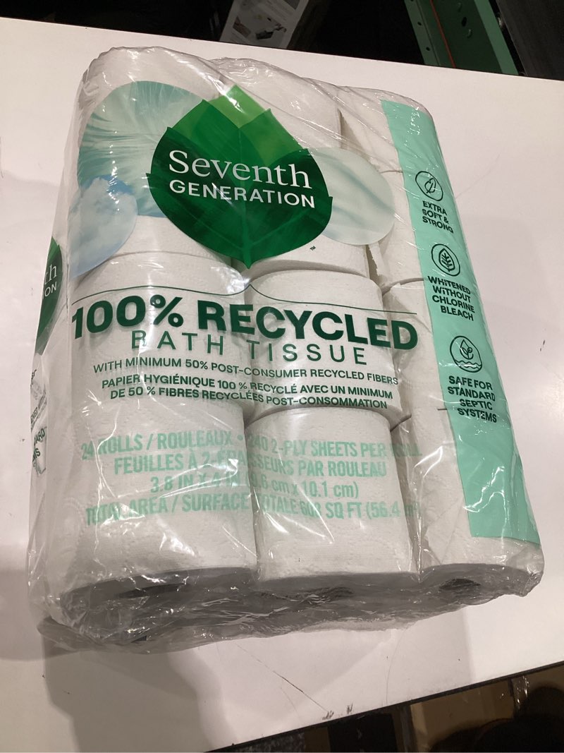 Condition photo showing Good Condition for Seventh Generation 2-Ply Recycled Bath Tissue, 24 rolls