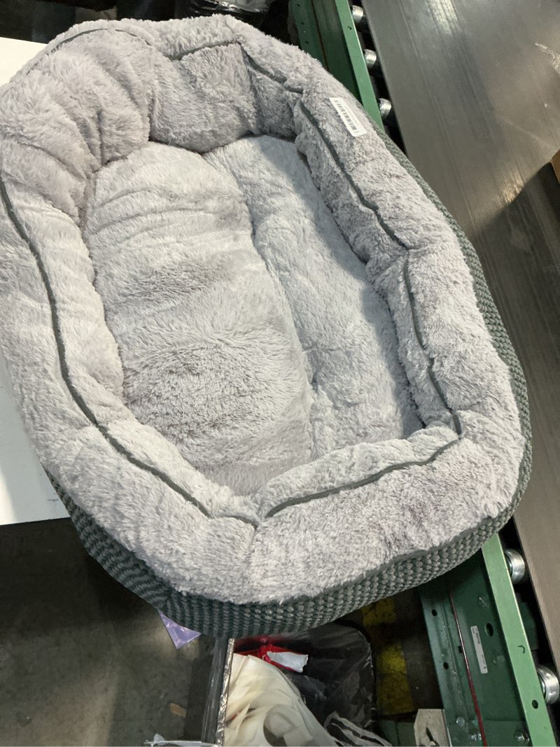 Condition photo showing Good Condition for INVENHO Medium Dog Beds for Medium Dogs Washable, Rectangle Dog Bed Medium Size Dog, Orthopedic Dog Bed, Warming Soft Calming Sleeping Puppy Bed Durable Pet Bed with Anti-Slip Bottom M(30"x24"x9") M (30"x24"x9") Grey