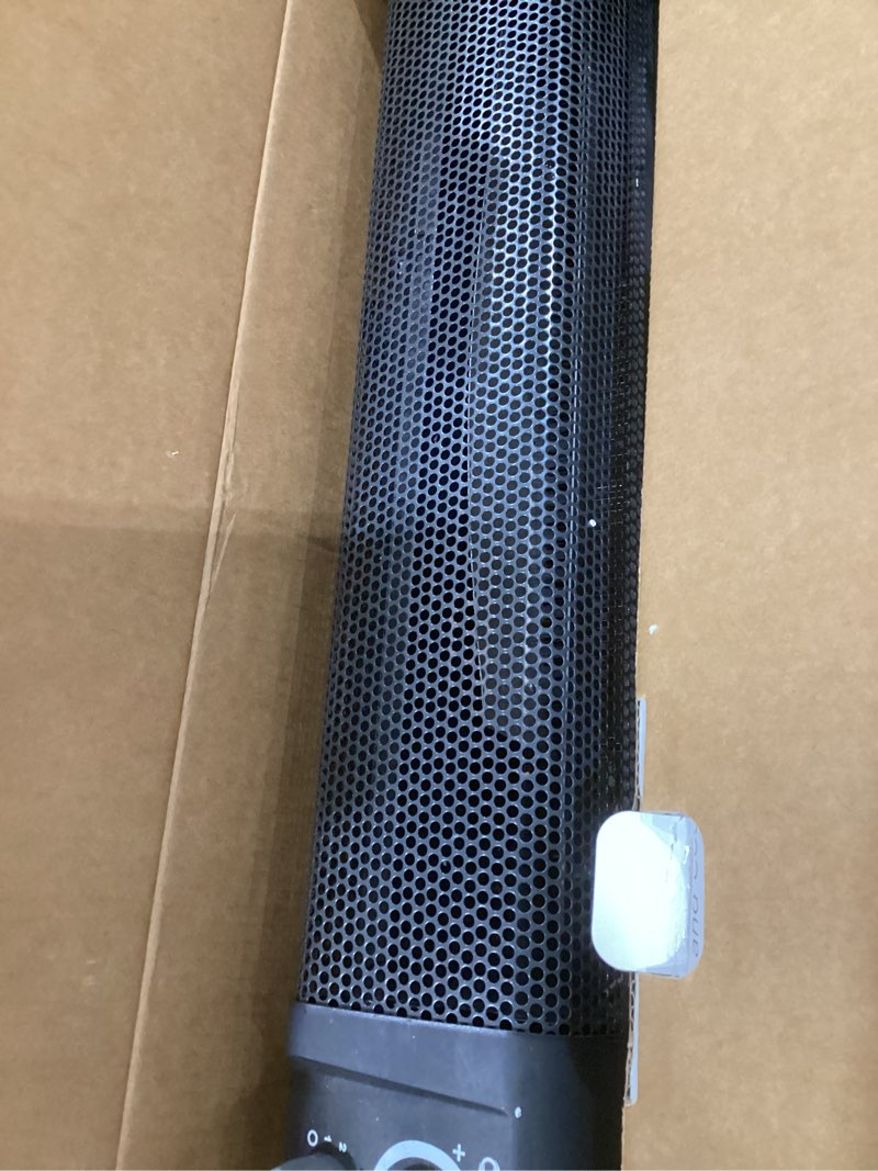 Condition photo showing item condition for Comfort Zone 1500W Convection Baseboard Heater with Built-In Thermostat, Overheat & Tip-Over Protection, Dent-Proof Ends, Plug-In Portable, Ideal for Home, Bedroom & Office, Black