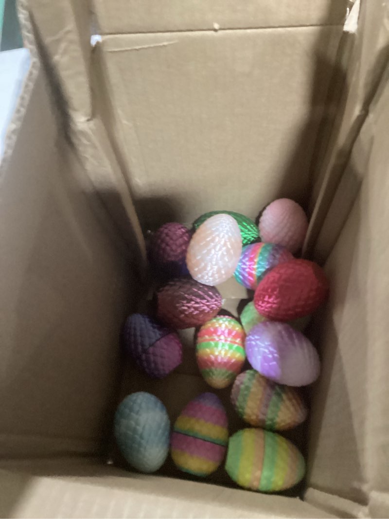 Condition photo showing Good Condition for 16PCS 3D Printed Dragon Eggs with Mini Dragons Inside, Articulated Crystal Eggs Set, Cool Desk Decor