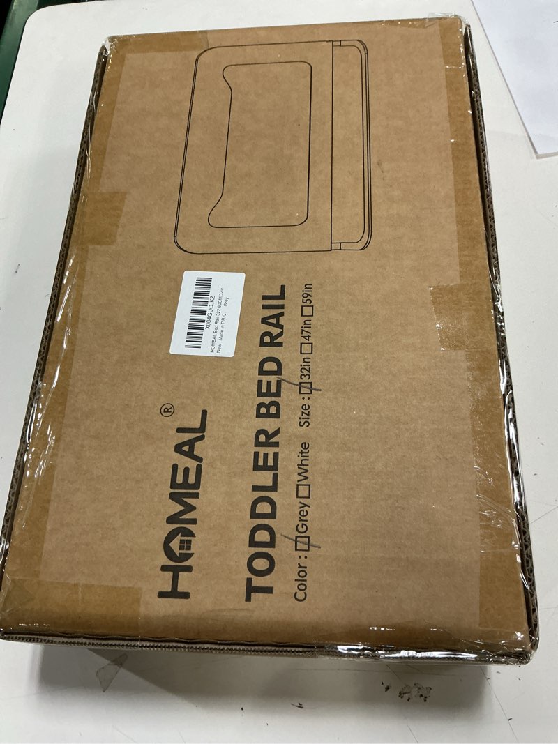 Condition photo showing New/Like New for HOMEAL Bed Rail for Toddlers, 32in Foldable Baby Bed Rail Guard, Toddler Bed Rails with U-Shape Base, Breathable Mesh Bed Rail for Twin, Full, Queen, King Beds, Bed Rail for Baby, Grey