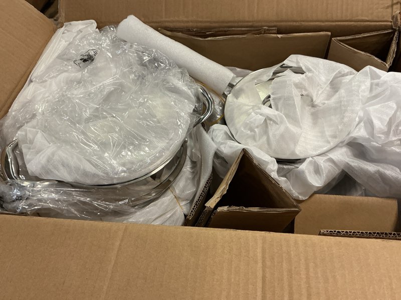 Condition photo showing Good Condition for EWFEN Pots and Pans Set, 3 Ply 11 Piece Stainless Steel Cookware Set, Oven Dishwasher Safe | Inducti