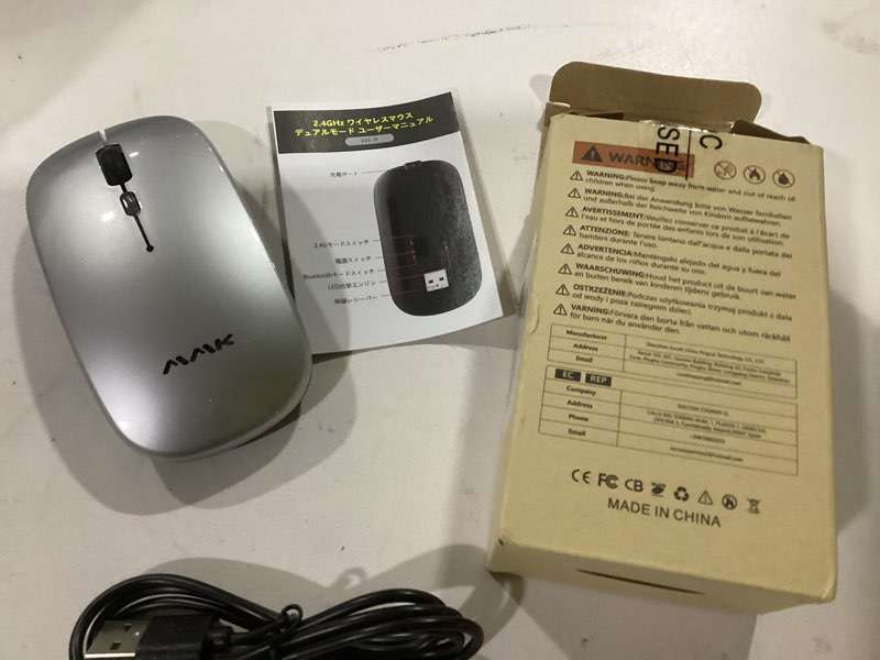 wireless bluetooth mouse for laptop, rechargeable mouse 2.4g usb optical wireless mouse, led slim du