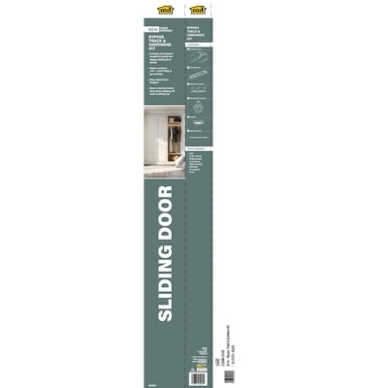 m-d 8 -piece 60-in bi-pass door sliding closet door track kit