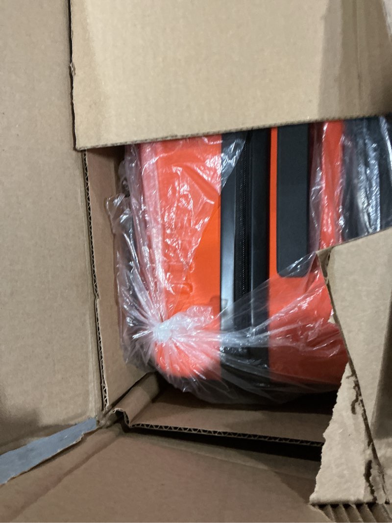 Condition photo showing Good Condition for Coolife Luggage PC+ABS Hardshell Suitcase with TSA Lock, Spinner Checked Lightweight (orange, M(24IN)) orange 24 inch