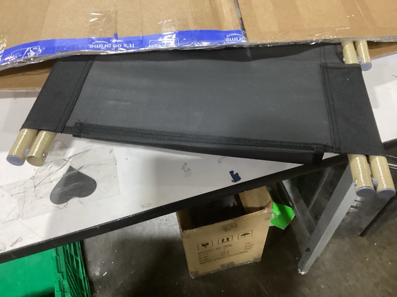 Condition photo showing Good Condition for Menkxi Lifting Bed Backrest Portable Folding Adjustable Sit up Back Rest Multifunction Chair for Bed Change Angle of Backrest for Elderly Patients Back Neck Lumbar Support (Black,28.4 Inch) Black 28.4 Inch