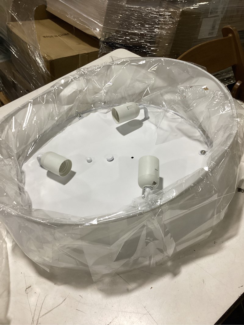 Condition photo showing As Is for three light semi flush mount