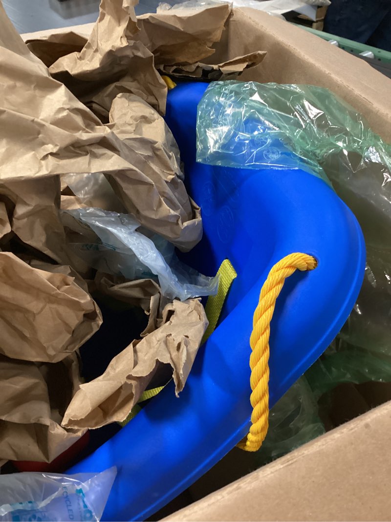 Condition photo showing Good Condition for little tikes snug 'n secure blue swing with adjustable straps, 2-in-1 for baby and toddlers ages 9 months - 4 years