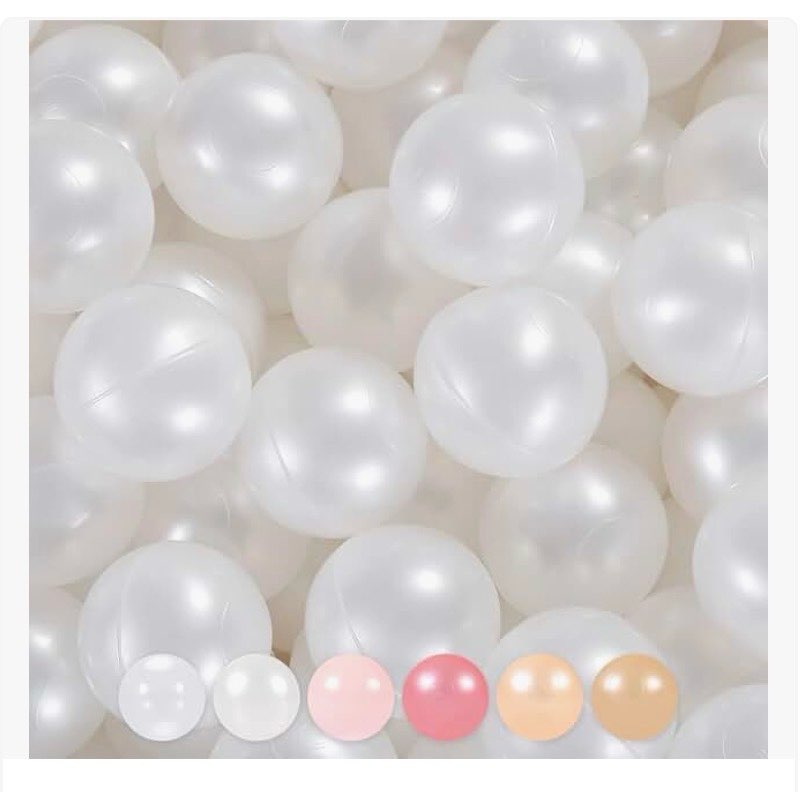 heopeis 2.75inches ball pit balls - pearl white plastic ball play balls bpa free phthalate free non-