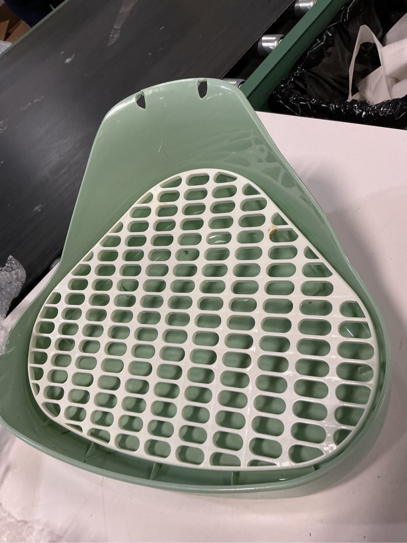Condition photo showing As Is for box rabbit toilet cage bunny toilet guinea cage tray hamster litter tray animal grate anti-fall pp