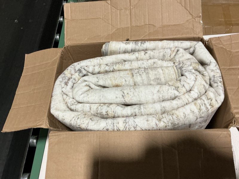 Condition photo showing Good Condition for dmoyest area rug living room rugs - washable soft indoor neutral modern abstract low pile rug carpet for bedroom dining room farmhouse home office - brown grey