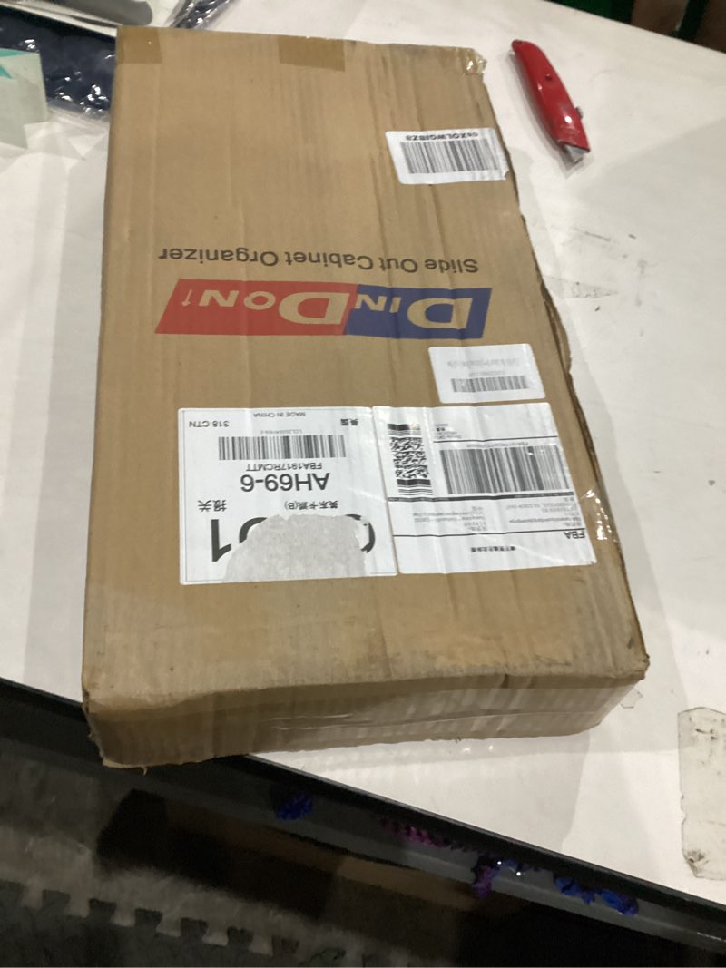 Condition photo showing New/Like New for DINDON Pull Out Cabinet Organizer (11" W x 18" D), Pull Out Drawers for Kitchen Cabinets, Slide Out Cabinets Shelves,1 Tier Pull Out Cabinet Drawer Organization for Kitchen 11'' W X 18'' D Chrome