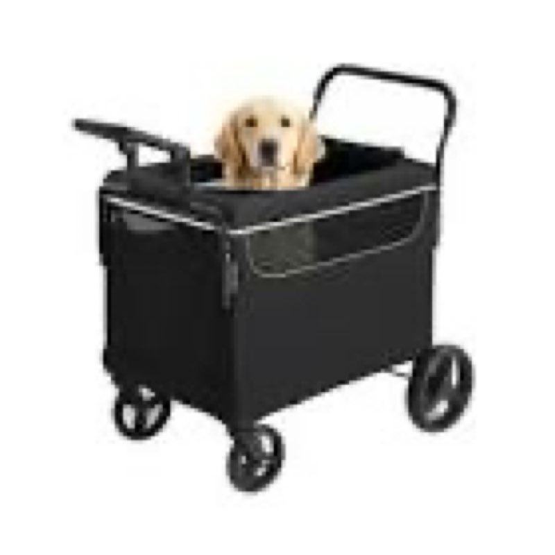 Petbobi Dog Wagon Stroller for Large & Medium Dogs, 2-in-1 Push Pull Pet Cart with Ramp, Foldable Wa