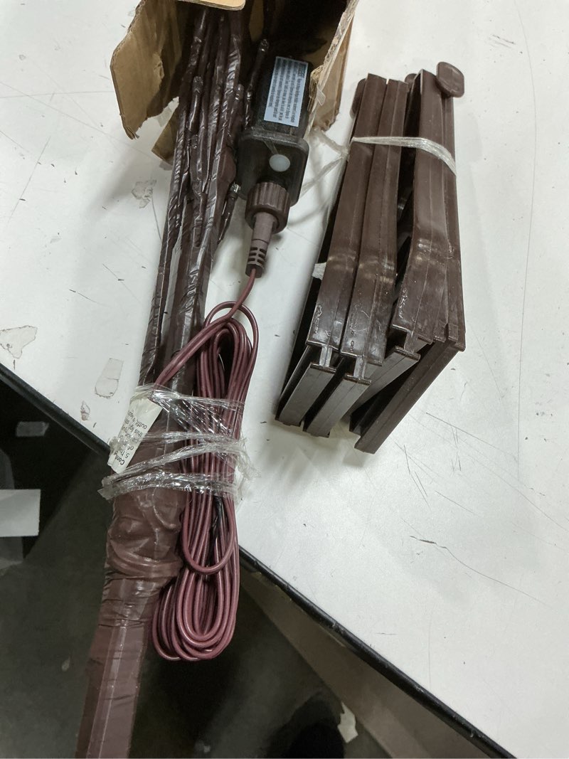 Condition photo showing As Is for 6ft Star Light Tree with 256 Warm White LEDs for Holiday Decor - Dimmable, UL Certified, Waterproof - Ideal for Indoor and Outdoor Decoration