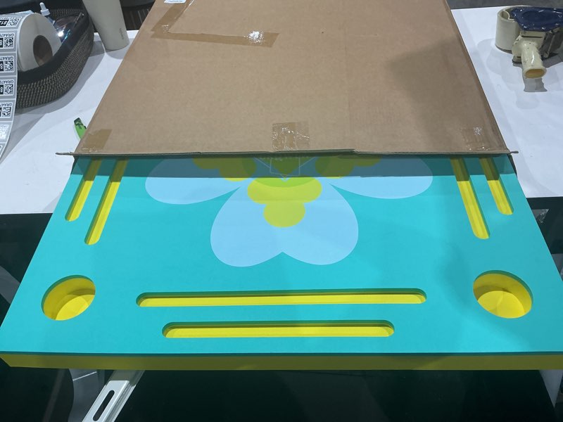 Condition photo showing Good Condition for floating mahjong table for pool, double-sided water game tray with mahjong & poker card playing surfaces for poker, card, dominoes, board games and summer pool party supplies