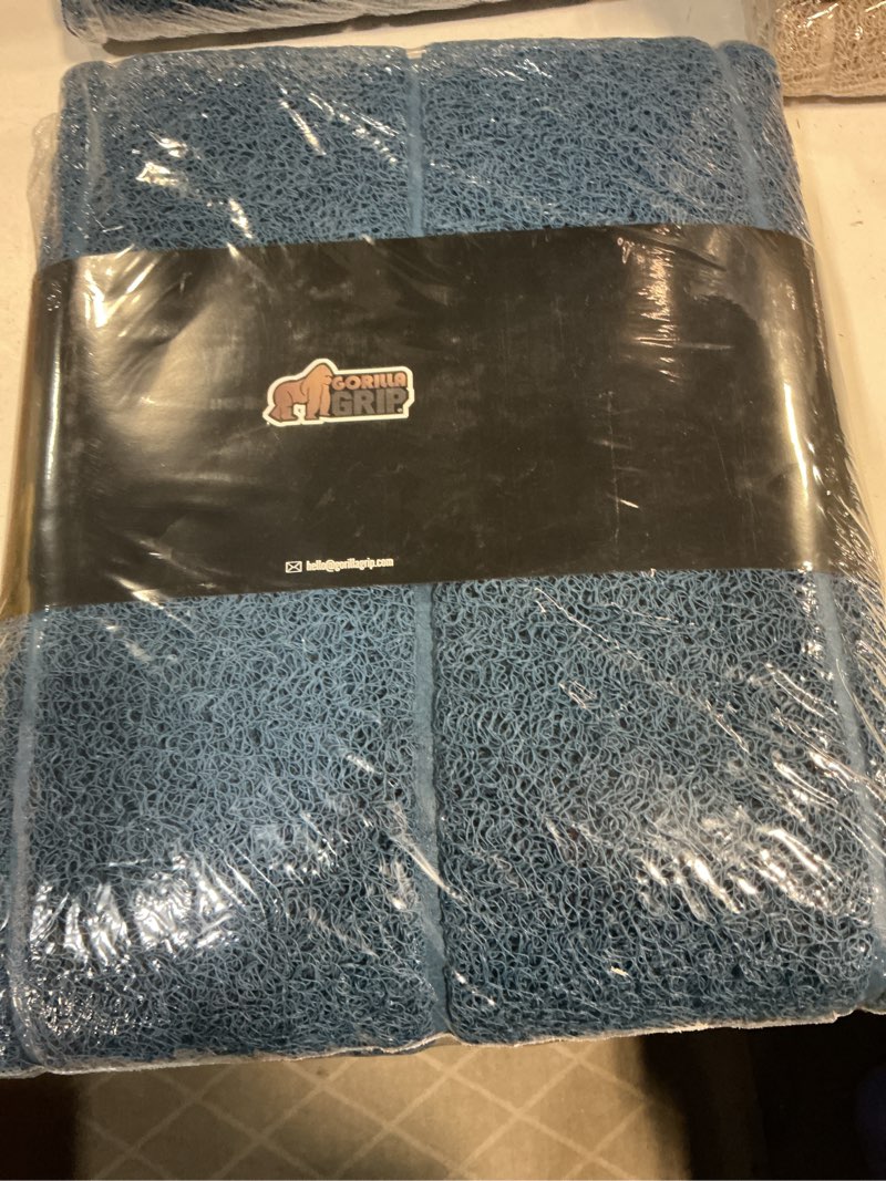 Condition photo showing New/Like New for gorilla grip dirt grabber indoor outdoor door mat, 47x35, durable mesh weave dirt trapper doormat fo