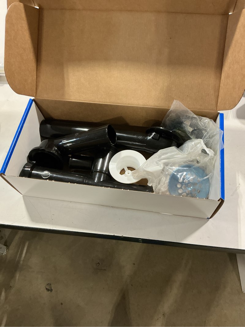 Condition photo showing Good Condition for dearborn 1-1/2-in polished chrome black/polished chrome triplever drain with plastic pipe included