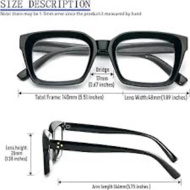 DXYXYO Reading Glasses 2.0 Women Blue Light Blocking Mens Oversized Rectangle Computer Readers 3 Pac