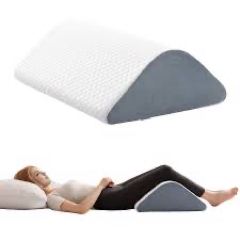 Knee Wedge Pillow 8'' for Post-Surgery Recovery - Leg Elevation Support for Sleep Position, Alleviat