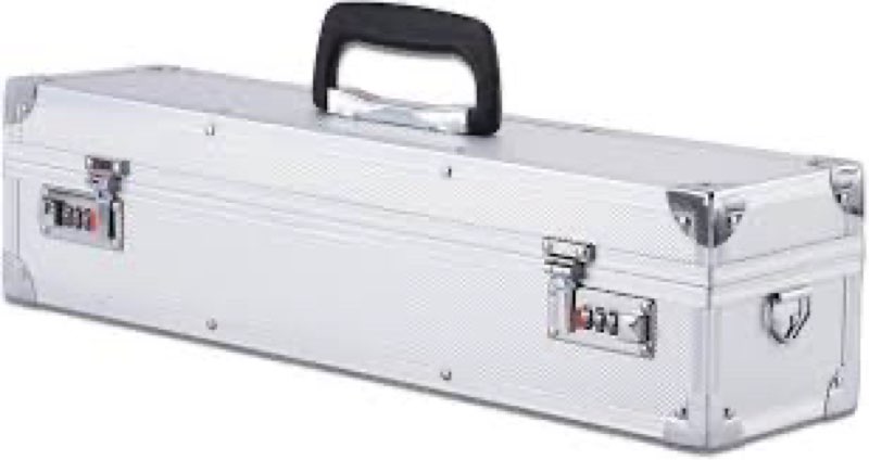 Chef’s Knife Case Aluminum Hard Case with Dual Combination Locks Cultery Carrier Portable Knife Orga