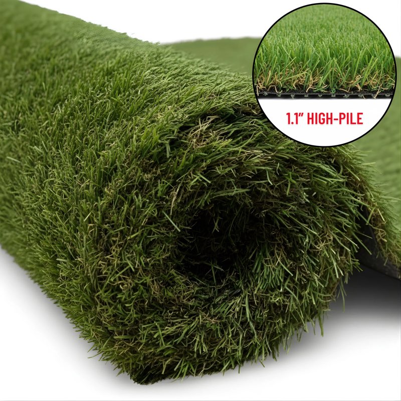 artificial grass realistic fake grass turf rug for patio lawn landscape-ft x