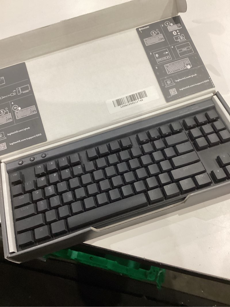 Condition photo showing Good Condition for logitech g515 lightspeed tkl low profile wireless gaming keyboard, lightsync rgb, thin tenkeyless design, double-shot pbt keycaps, linear (red) mechanical switches - black black wireless linear switches keyboard
