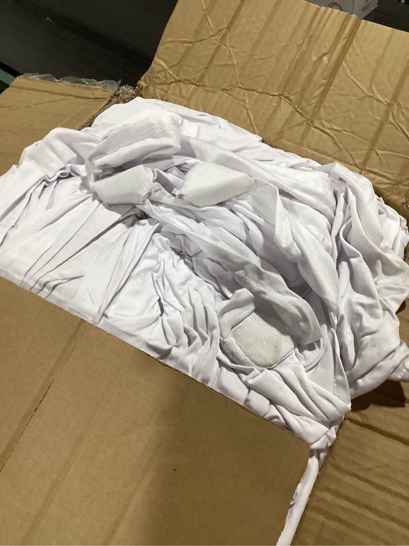 Condition photo showing Good Condition for 100 Pack White Chair Covers for Party, Spandex Chair Covers for Wedding, Stretch Seat Cover 100 Pieces, Universal Fitted Polyester Slipcovers for Dining Chairs, Parties & Banquet (100 PCS) White 100PCS