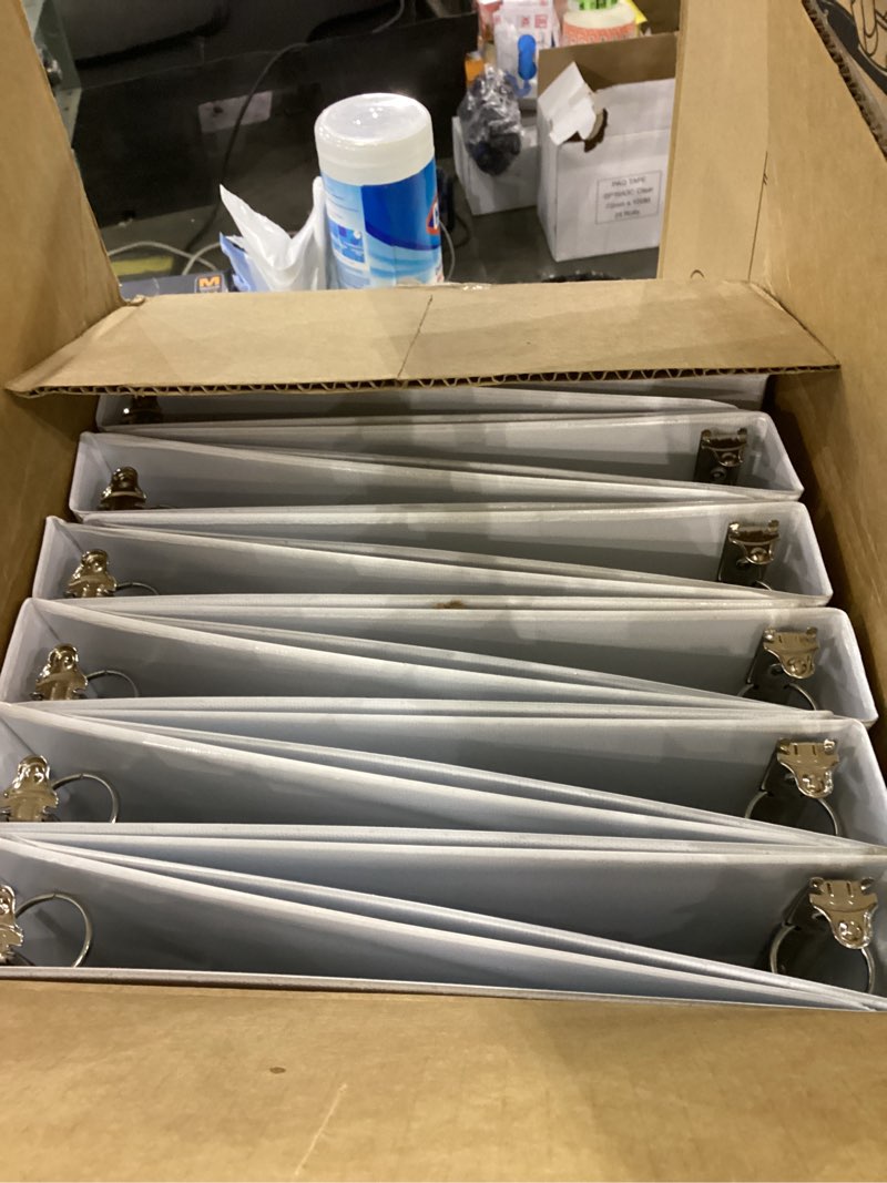 12- White binders