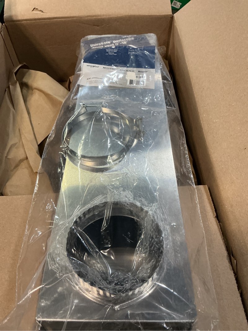 Condition photo showing New/Like New for whirlpool 4396037rp genuine oem dryer telescoping vent kit for dryers vent dryer vent hose dryer vent dryer hose dryer duct dryer vent kit standard size stainless steel 1 each