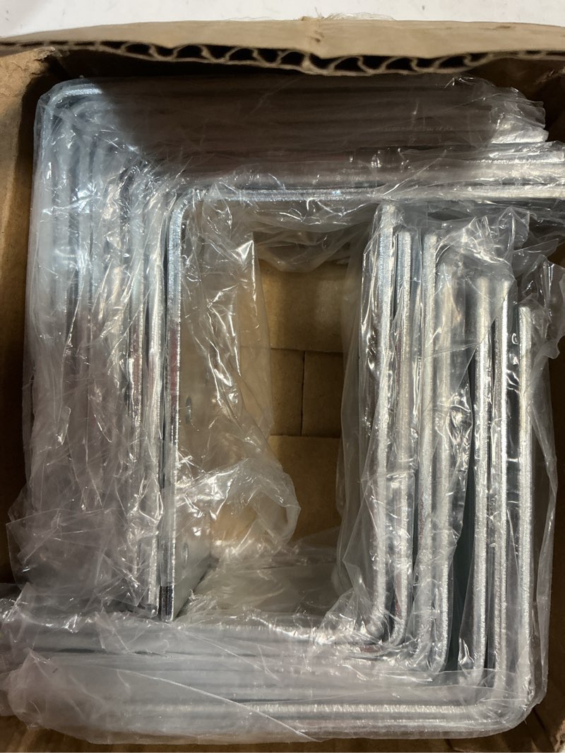 Condition photo showing New/Like New for 15 Pcs L Brackets Heavy Duty 12-ga Angle Fastener 3"x3" Angle Iron Galvanized L Shape Corner Brace Large Corner Bracket for Wood 90 Degree Corner Screw Bracket for Furniture,Bed,Timber,Shelf Brackets