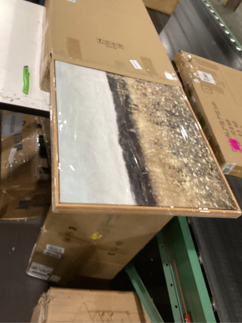 Condition photo showing New/Like New for DJSYLIFE Framed Wall Art Decoration, Vintage Wildflower Field Canvas Wall Art, Classical Flowers Landscape Painting Prints, Farmhouse Cottagecore Living Room Decor, Modern Home Bedroom Decor 20"x40" 40"L x 20"W Champ fleuri