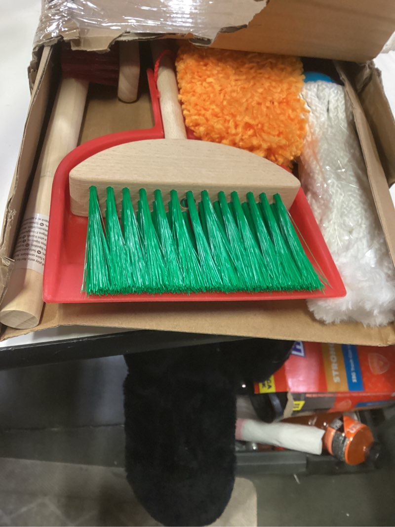 Condition photo showing Good Condition for Melissa & Doug Let's Play House Dust! Sweep! Mop! 6 Piece Pretend Play Set - Toddler Toy Cleaning Set, Pretend Home Cleaning Play Set, Kids Broom And Mop Set For Ages 3+