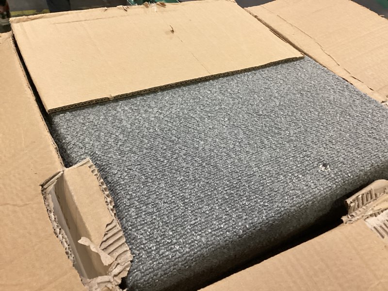 Condition photo showing Good Condition for 5-Step Dog Stairs for Small, Medium and Large Dogs with Storage Box - Durable Folding Pet Steps, Padded Lid and Container; Dog Steps for Bed and Couch + Hair Brush Gift (Light Grey, Large, 5.0) Light Grey 5.0 Large