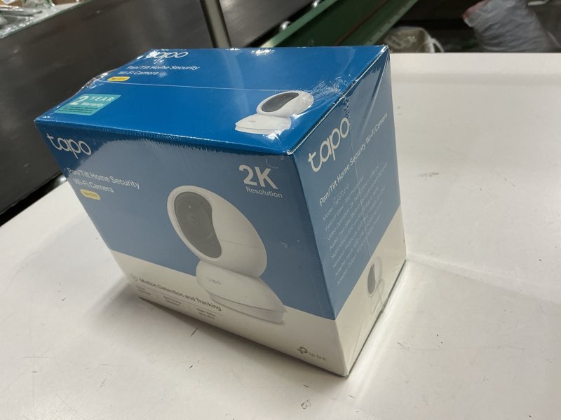 Condition photo showing New/Like New for Tapo TP-Link 2K Pan/Tilt Security Camera for Baby Monitor, Dog Camera w/Motion Detection and Tracking, 2-Way Audio, Night Vision, Cloud &SD Card Storage, Works w/Alexa & Google Assistant C210 Indoor Only White 1-Pack