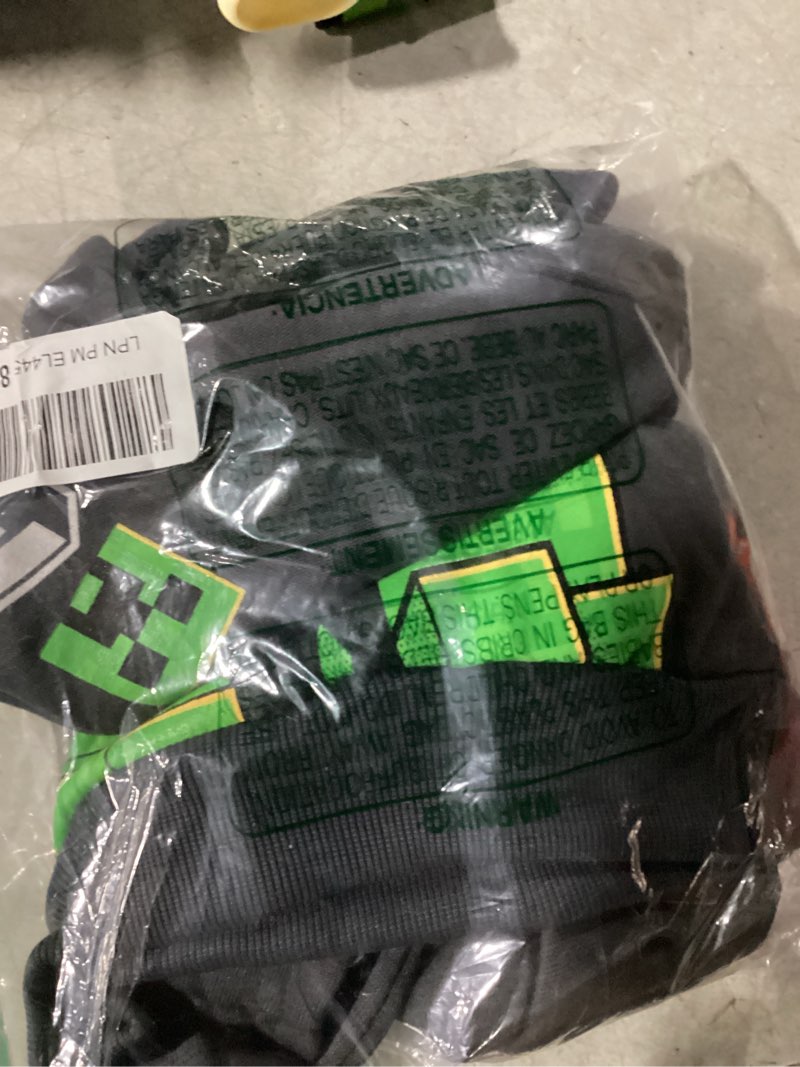 Condition photo showing New/Like New for Minecraft Boys 2-Piece Fleece Sweatshirt and Pants Set, Pullover Hoodie and Jogger Bundle for Kids 4 Charcoal