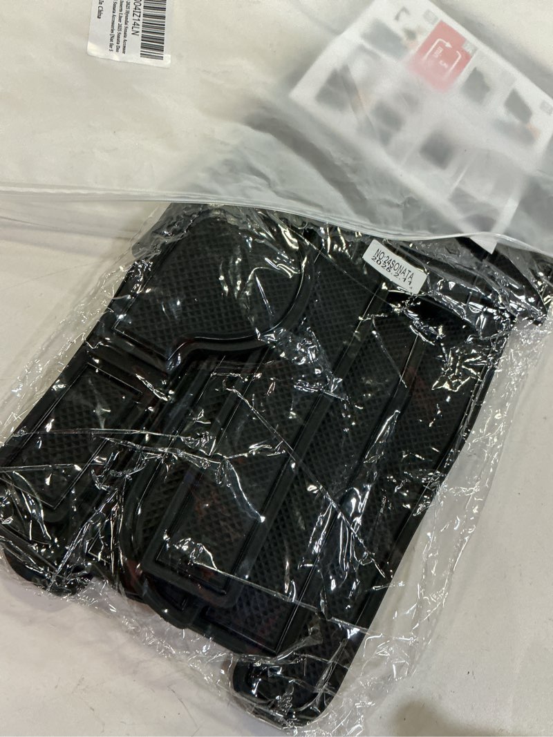 Condition photo showing Good Condition for SXCY for 2024 2025 2026 Hyundai Sonata Accessories Cup Holder Inserts Liner 2025 2026 Sonata Door Slot Mats 2025 2026 Sonata Accessories [Not for SE] Cupholder Inserts Liner Waterproof Mats (Black) 2024+ Sonata Black