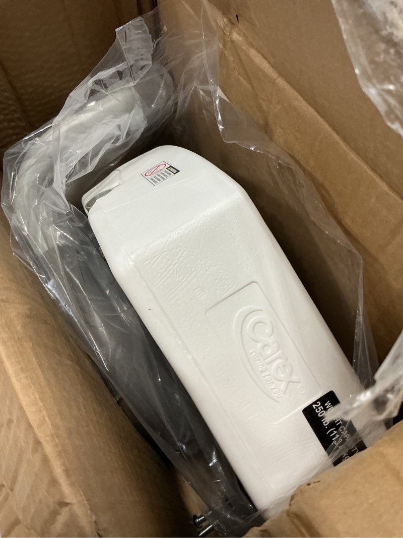 Condition photo showing Good Condition for carex 3.5 inch raised toilet seat with arms, elongated toilet seat riser, up to 250 lbs capacity, elevating & raising seat for elderly & handicap, universal, slip-resistant with padded handles, white