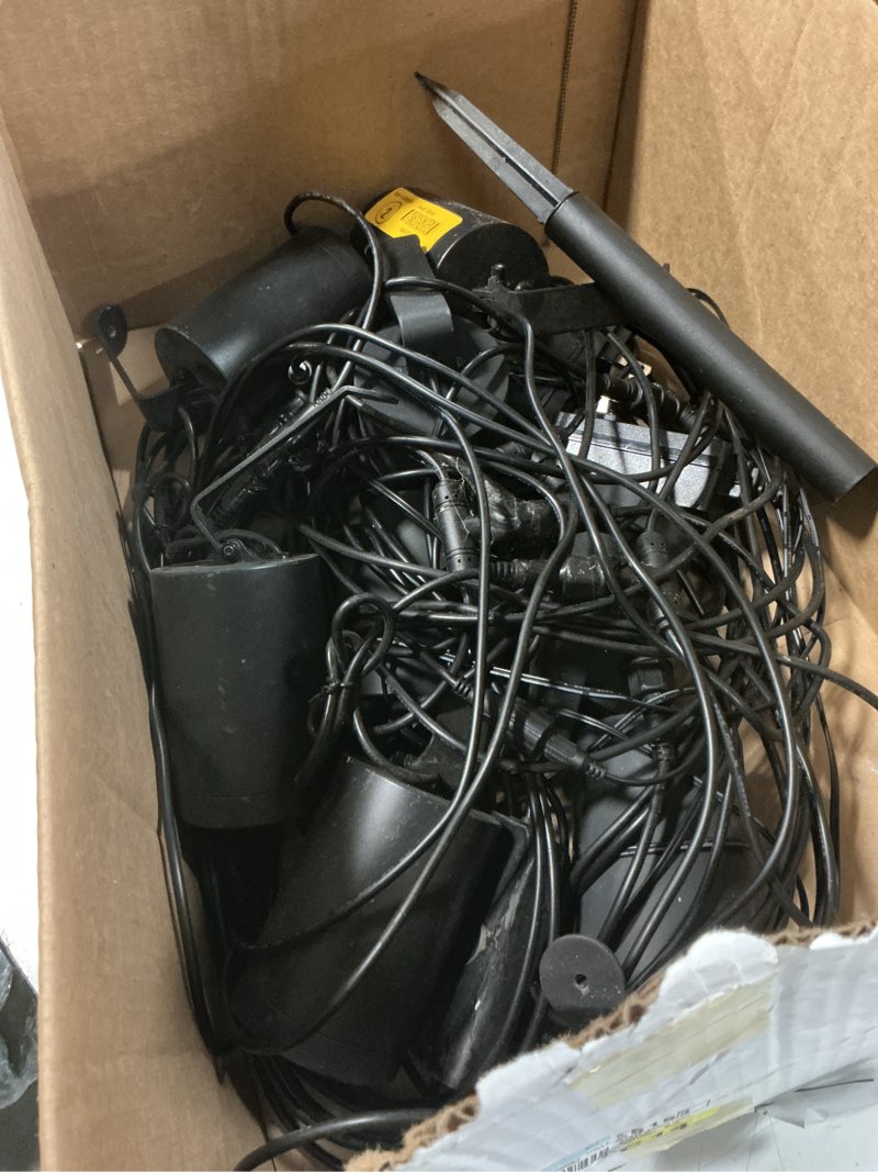 Condition photo showing As Is for govee spot light 48-watt black low voltage plug-in smart led spot light