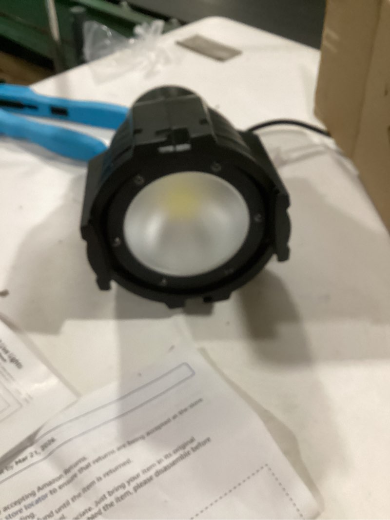 Condition photo showing Good Condition for “”similar to”holdlamp spotlight cob led stage light par lights party warm cold white dmx spotlights portable metal housing strobe light bright for church, concert, theater, photostudio, live show (1 pack)