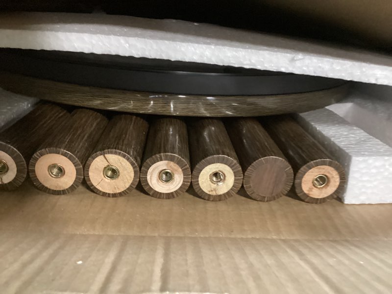 Condition photo showing Good Condition for Fengzhizhu Solid Wood Coat Rack with 3 Shelves and 9 Hooks, Freestanding Rotary Coat Tree for Entryw