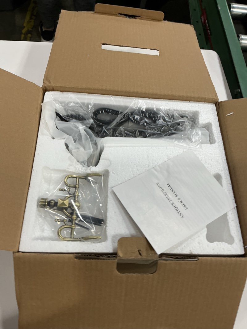 Condition photo showing New/Like New for wichemi vintage phone retro rotary dial phones landline telephone old fashion antique phone old school telephones for home office cafe bar star hotel decor (golden) bronze